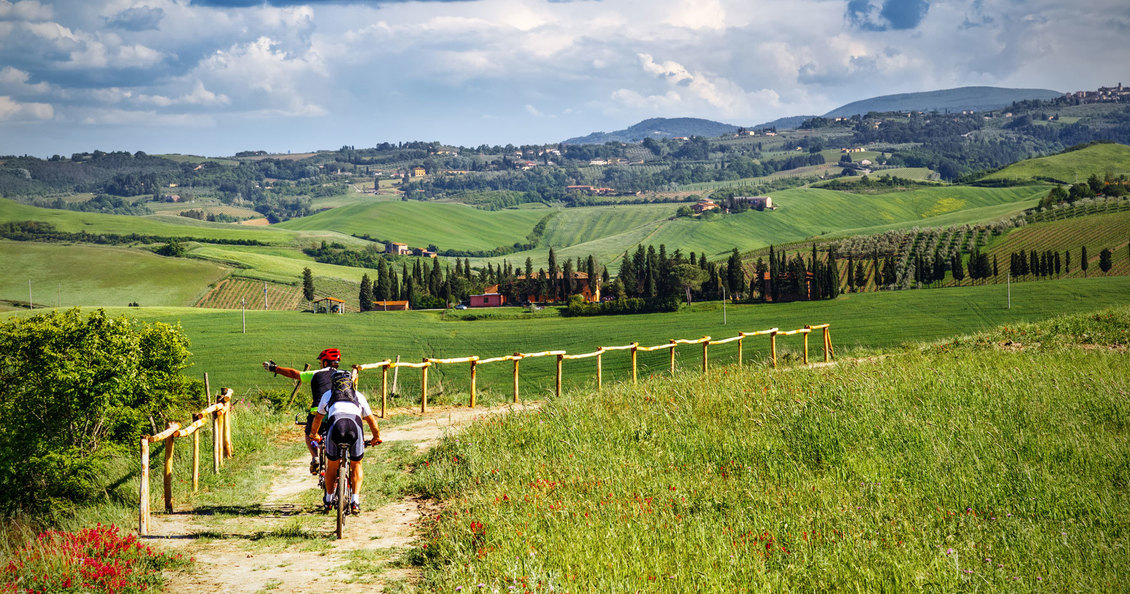 Biking around in Tuscany from Villa Alfresco 
